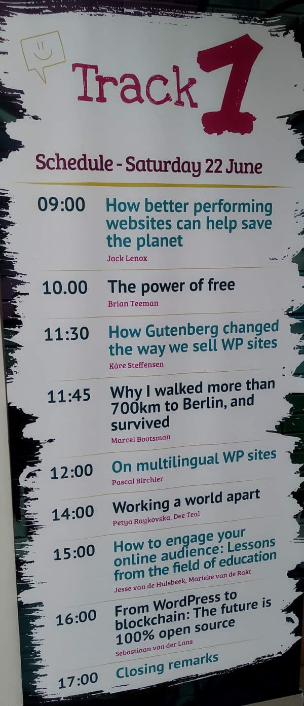 Schedule Saturday