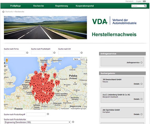 VDA Herstellernachweis