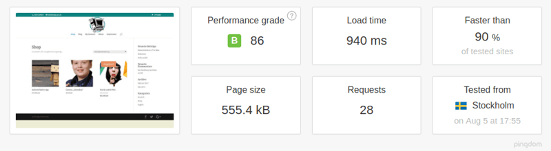 Divi without Autoptimize on Pingdom