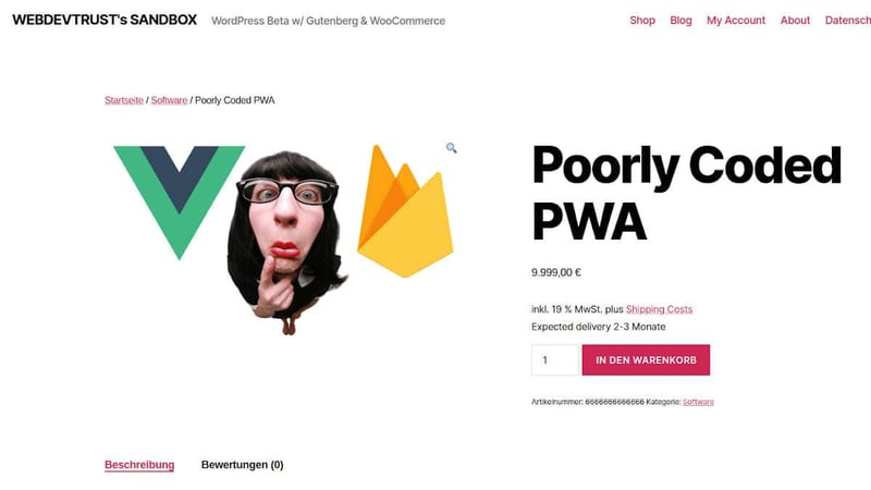 Poorly Coded PWA