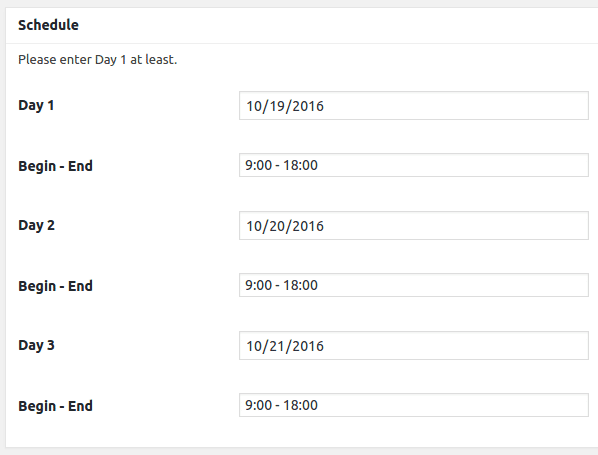 Schedule